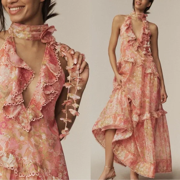 princess dress pink Chic Beautiful Pink Ball Gown Elegant Princess Dress 3D Floral Lace Evening  Dress #LOP285